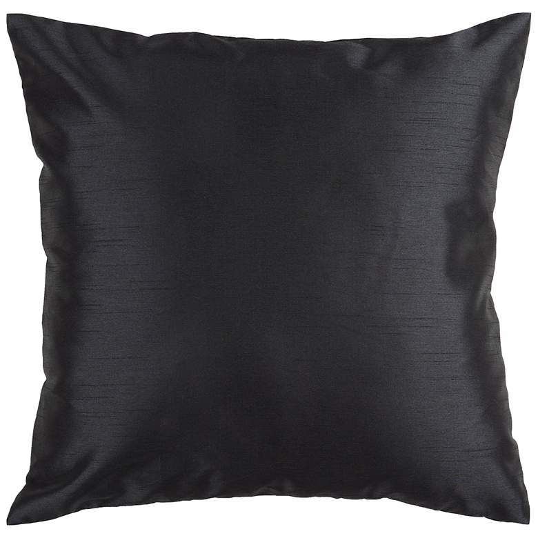 Image 2 Surya 18" Square Caviar Black Throw Pillow