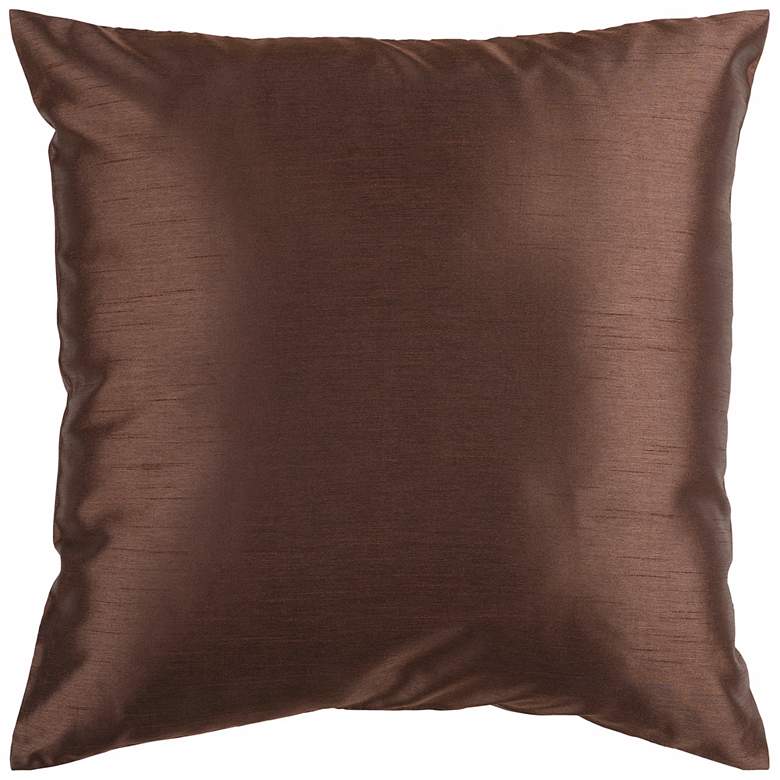 Image 1 Surya 18 inch Square Espresso Brown Throw Pillow