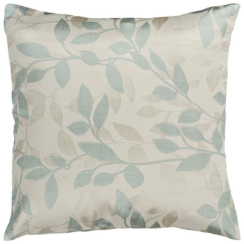 Image 1 Surya 18" Square Ivory Blue Haze Throw Pillow