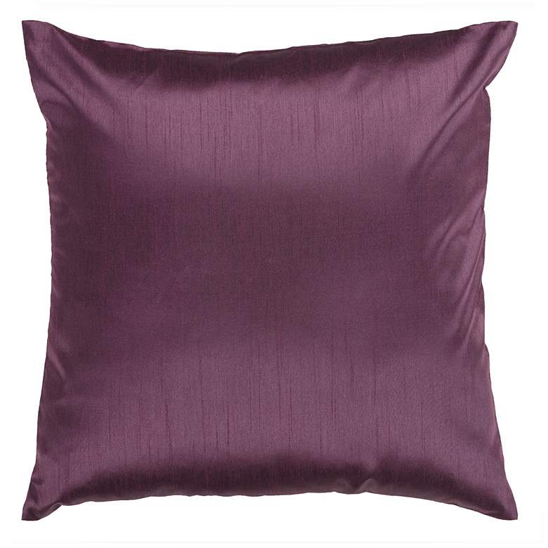 Image 1 Surya 18 inch Square Plum Purple Throw Pillow