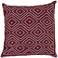 Surya 18" Square Plum Raised Pattern Decorative Pillow