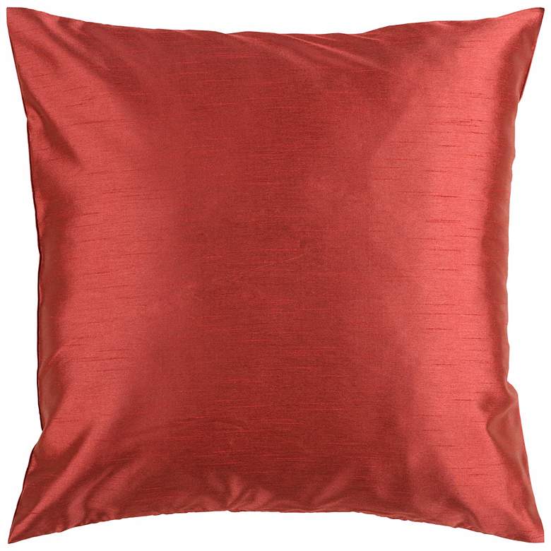 Image 1 Surya 18 inch Square Rust Clay Red Throw Pillow