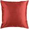 Surya 18" Square Rust Clay Red Throw Pillow
