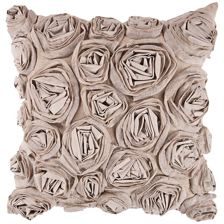 Image 1 Surya 18 inch Square Taupe Decorative Pillow