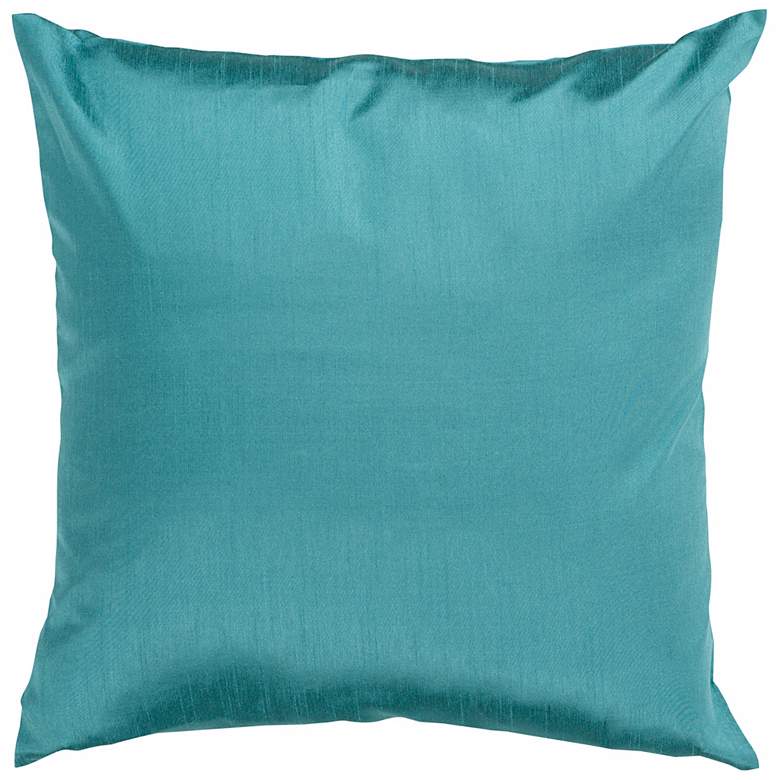Surya 18&quot; Square Turquoise Throw Pillow