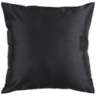 Surya 18" Square Caviar Black Throw Pillow