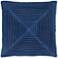Surya Akira Navy Velvet 18" Square Decorative Throw Pillow