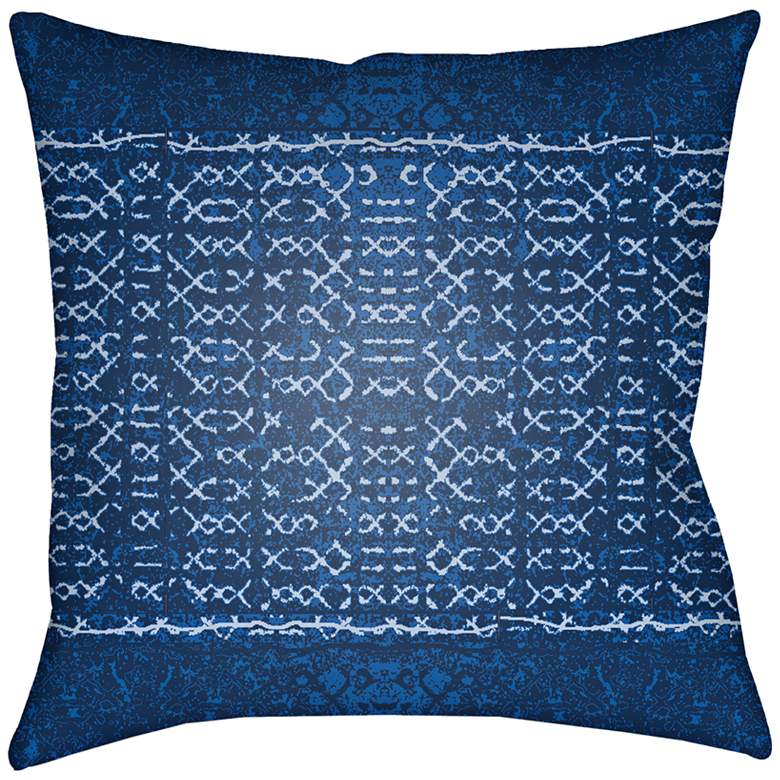 Image 1 Surya Allyson Blue 18 inch Square Indoor-Outdoor Pillow