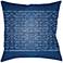 Surya Allyson Blue 18" Square Indoor-Outdoor Pillow