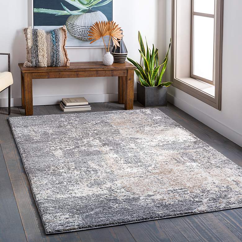 Image 1 Surya Andorra ARD-2302 7'10"x10' Charcoal and Khaki Area Rug
