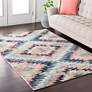 Thumbnail1 of Surya Anika 3'11"x5'7" Dark Blue and Bright Pink Area Rug