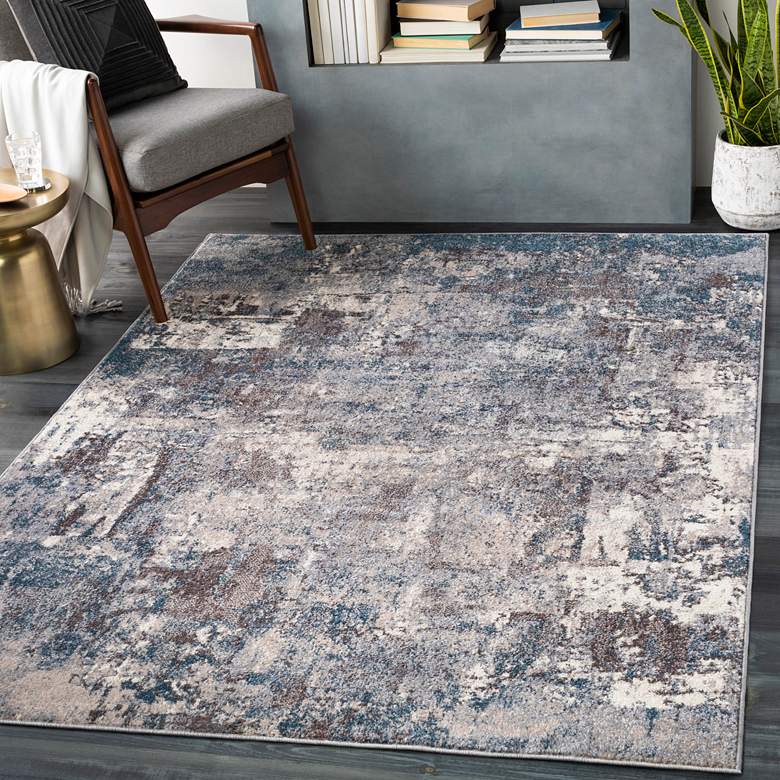Image 1 Surya Ankara AKR-2307 5'3"x7'3" Teal and Cream Area Rug