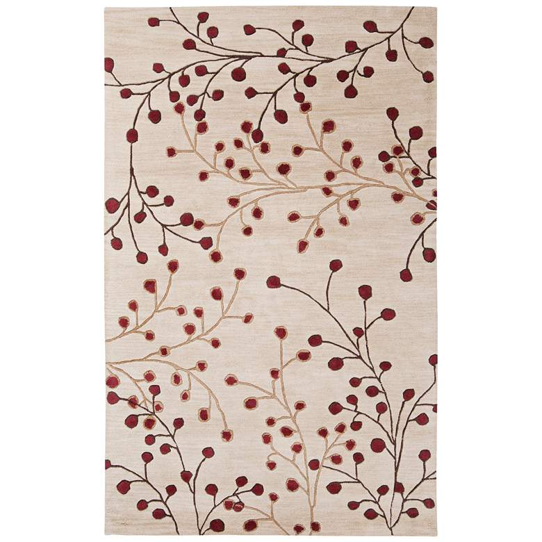 Image 2 Surya Athena ATH-5053 5&#39;x8&#39; Burgundy and Camel Area Rug