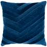 Surya Aviana Dark Blue w/ Navy 20" Square Decorative Pillow