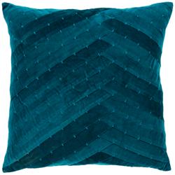 Surya Aviana Teal and Aqua 22&quot; Square Decorative Pillow