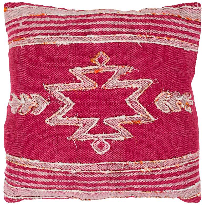 Image 1 Surya Batu Bright Pink and Blush 20" Square Throw Pillow