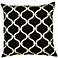 Surya Black and Gold 18" Square Pillow