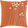 Surya Blooming Buds Coral 18" Square Throw Pillow