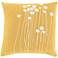 Surya Blooming Buds Gold 18" Square Throw Pillow