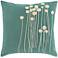 Surya Blooming Buds Green 18" Square Throw Pillow