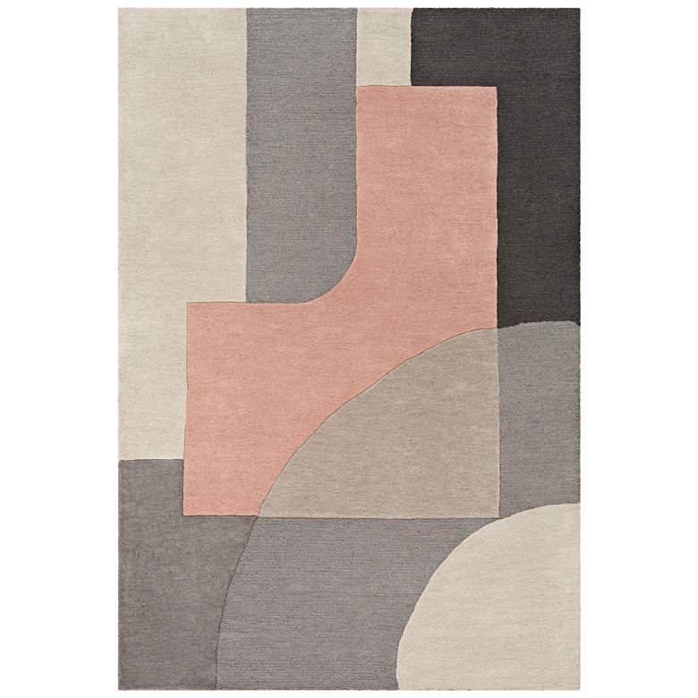 Image 1 Surya Brooklyn BRO-2308 5&#39;x7&#39;6 inch Dusty Pink Charcoal Area Rug