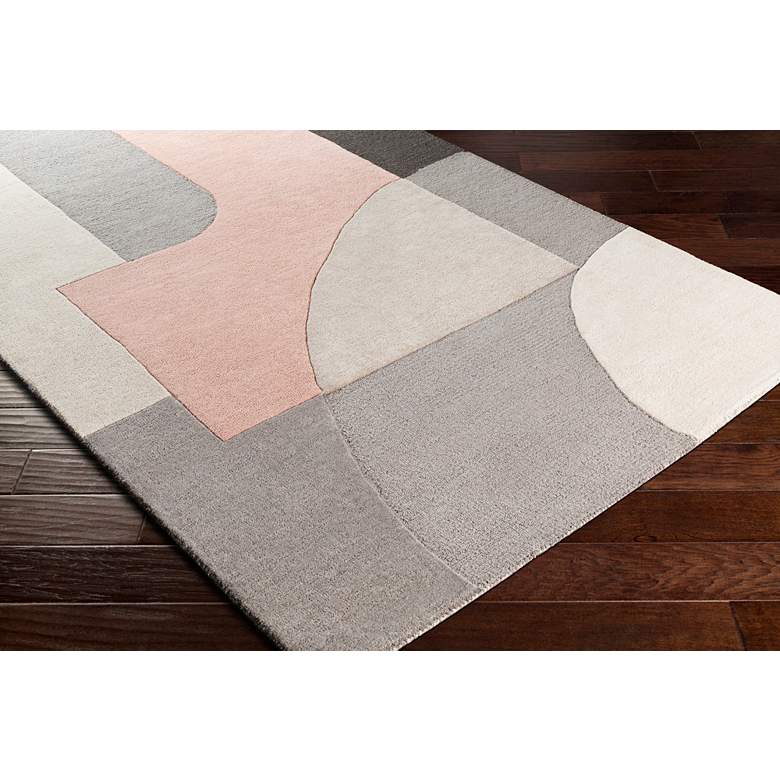 Surya Brooklyn BRO-2308 5&#39;x7&#39;6&quot; Dusty Pink Charcoal Area Rug more views
