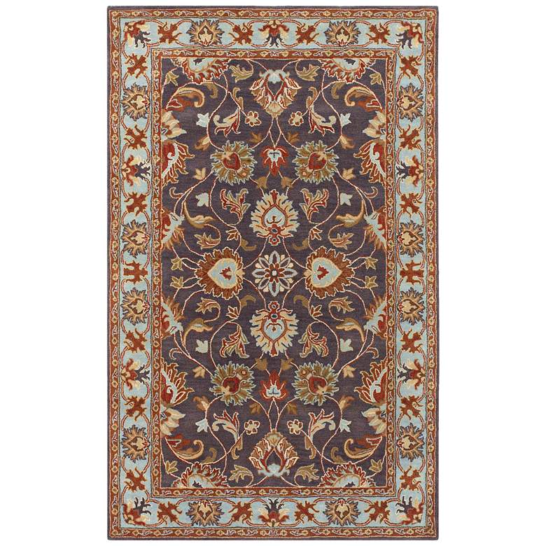 Image 2 Surya Caesar CAE-1004 5'x8' Charcoal and Camel Area Rug