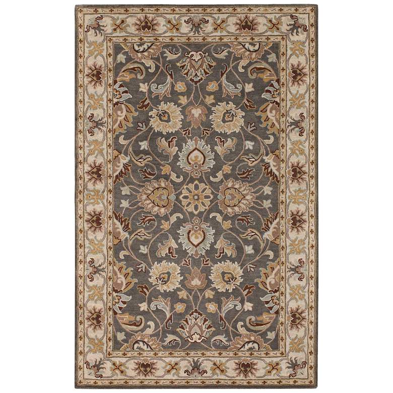 Image 2 Surya Caesar CAE-1005 5'x8' Charcoal and Khaki Area Rug