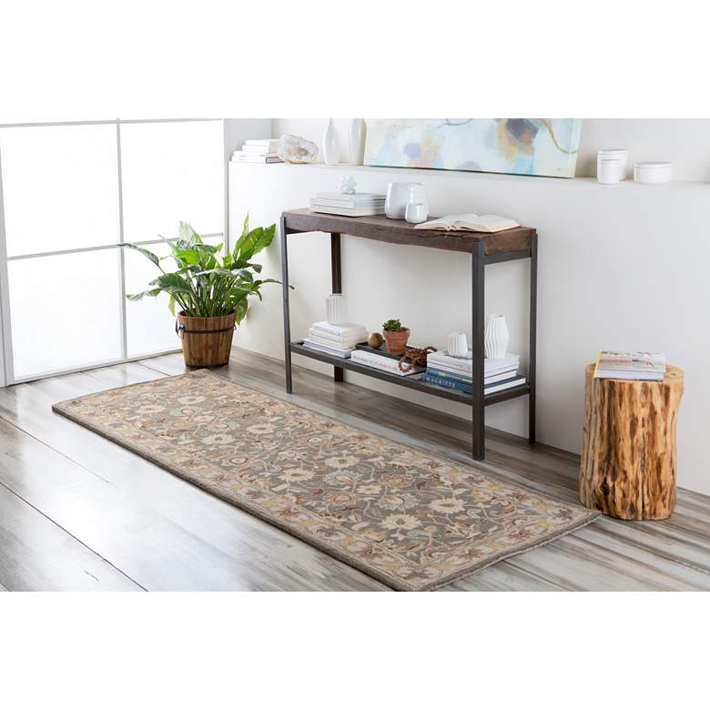 Image 1 Surya Caesar CAE-1005 5'x8' Charcoal and Khaki Area Rug