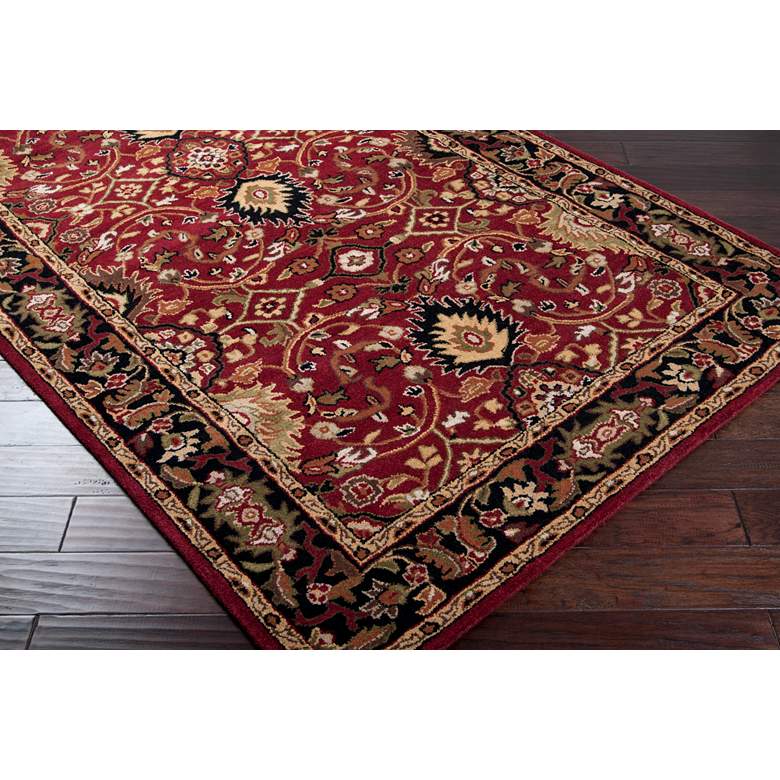 Image 3 Surya Caesar CAE-1031 5'x8' Burgundy and Black Area Rug more views
