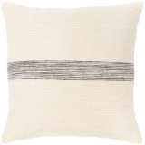 Surya Carine Cream and Black 20&quot; Square Decorative Pillow