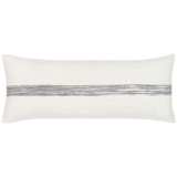 Surya Carine Cream and Black 30&quot; x 12&quot; Decorative Pillow