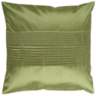 Surya Center Pleated 18" Avocado Green Throw Pillow