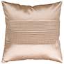 Surya Center Pleated 18" Champagne Throw Pillow