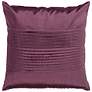 Surya Center Pleated 18" Plum Purple Throw Pillow