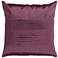 Surya Center Pleated 18" Plum Purple Throw Pillow