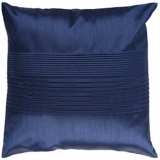 Surya Center Pleated 18&quot; Square Navy Throw Pillow