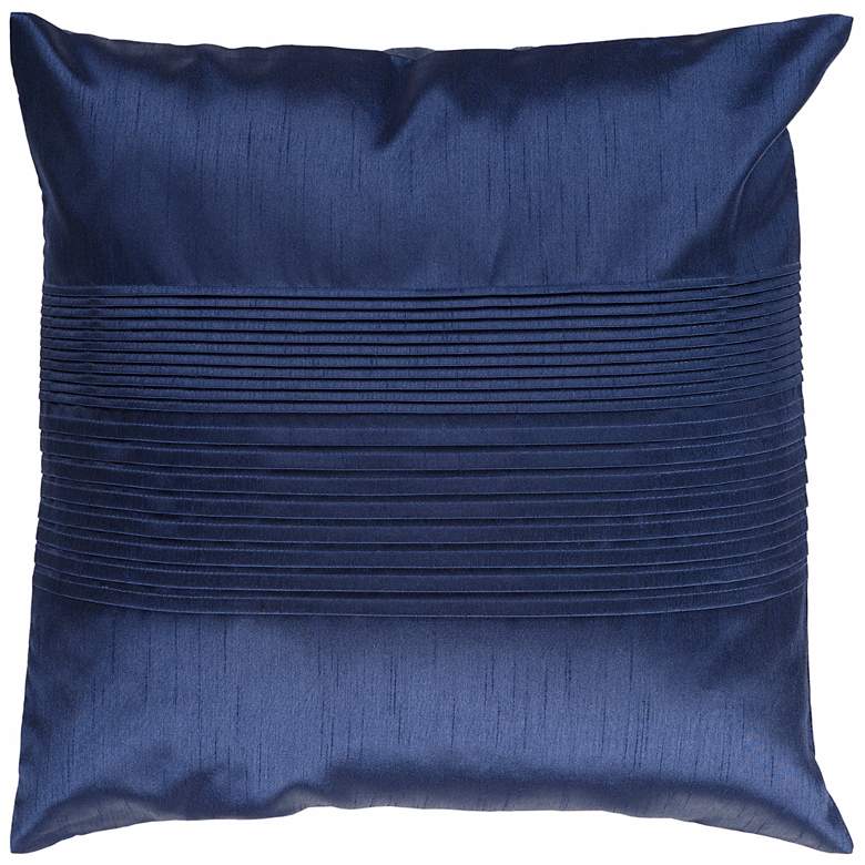 Image 1 Surya Center Pleated 18 inch Square Navy Throw Pillow