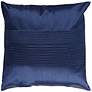 Surya Center Pleated 18" Square Navy Throw Pillow