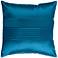 Surya Center Pleated 18" Square Teal Throw Pillow