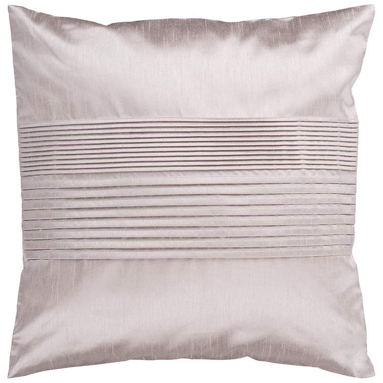 Image 1 Surya Center Pleated 18 inch Taupe Silver Throw Pillow