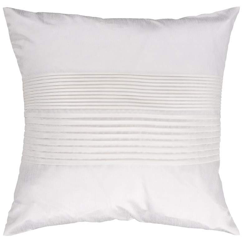 Image 1 Surya Center Pleated 18" White Throw Pillow