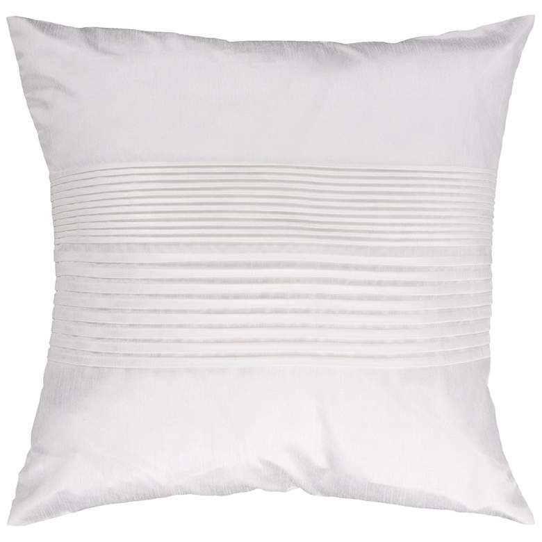 Image 1 Surya Center Pleated 18 inch White Throw Pillow