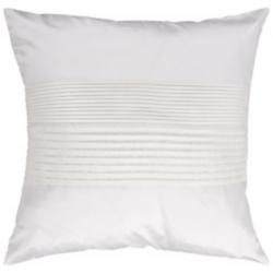 Surya Center Pleated 18&quot; White Throw Pillow
