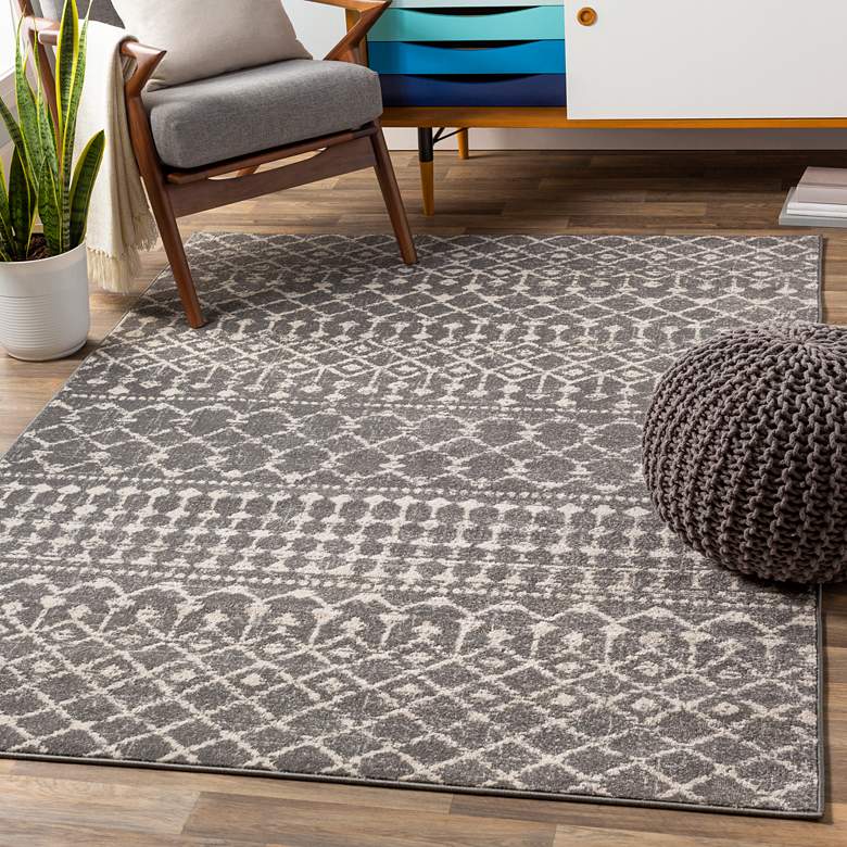 Image 1 Surya Chester CHE-2321 5&#39;3 inchx7&#39;3 inch Gray and Khaki Area Rug