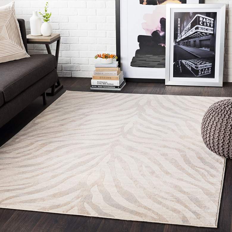 Image 1 Surya City CIT-2301 5&#39;3 inch x 7&#39;3 inch Light Gray Area Rug