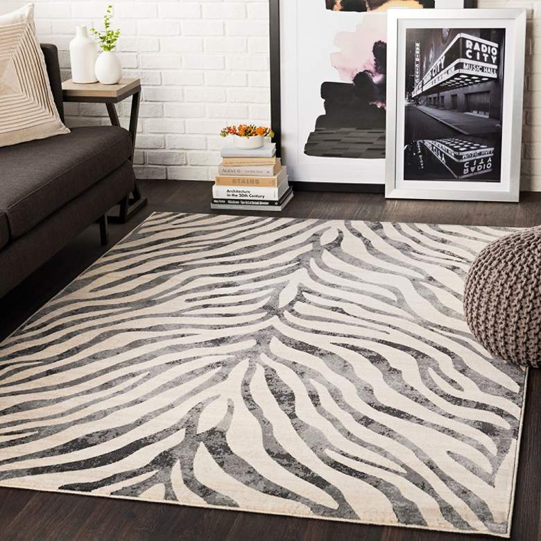 Image 3 Surya City CR613 5'3" x 7'3" Taupe Area Rug more views