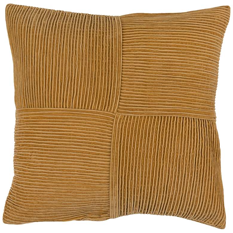Image 1 Surya Conrad Mustard 18 inch Square Decorative Throw Pillow