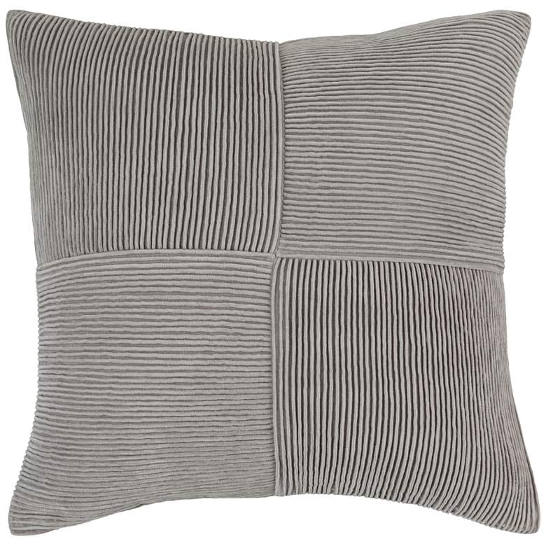 Image 1 Surya Conrad Textured Gray 18 inch Square Throw Pillow