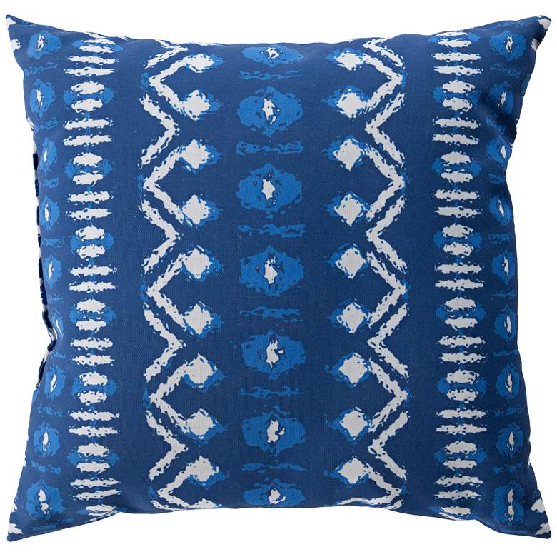 Image 1 Surya Cora Blue-White 18 inch Square Indoor-Outdoor Pillow